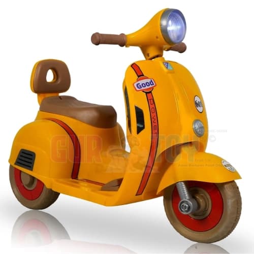 Gurtoy Kids Electric Scooter – 3-Wheel Pre-Assembled Ride-On with Music, LED Lights & Foot Accelerator for Toddlers