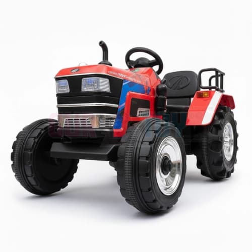 GURTOY® Mahindra Red Ride-On Electric Tractor for Kids with Remote Control