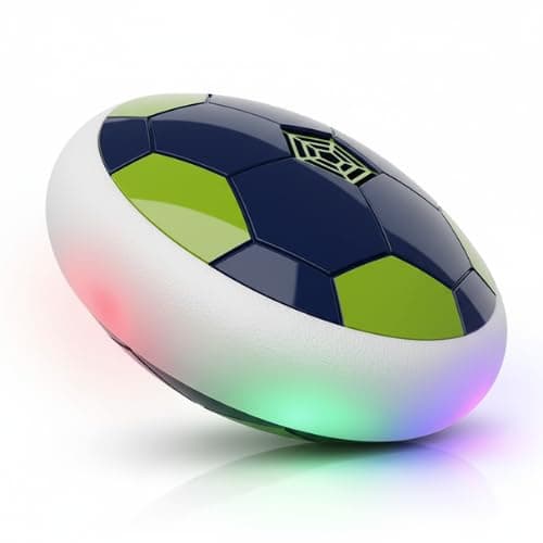 LED Hover Football for Kids – Floating Air Soccer Toy with Colorful Lights, Soft Foam Bumper, Indoor Football Game, Safe Quiet Play Toy for Toddlers & Children