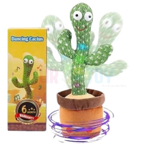 Gurtoy Talking Cactus Toy for Kids Talking Singing Children Baby Plush Electronic Toys Voice Recording Repeats What You Say LED Lights