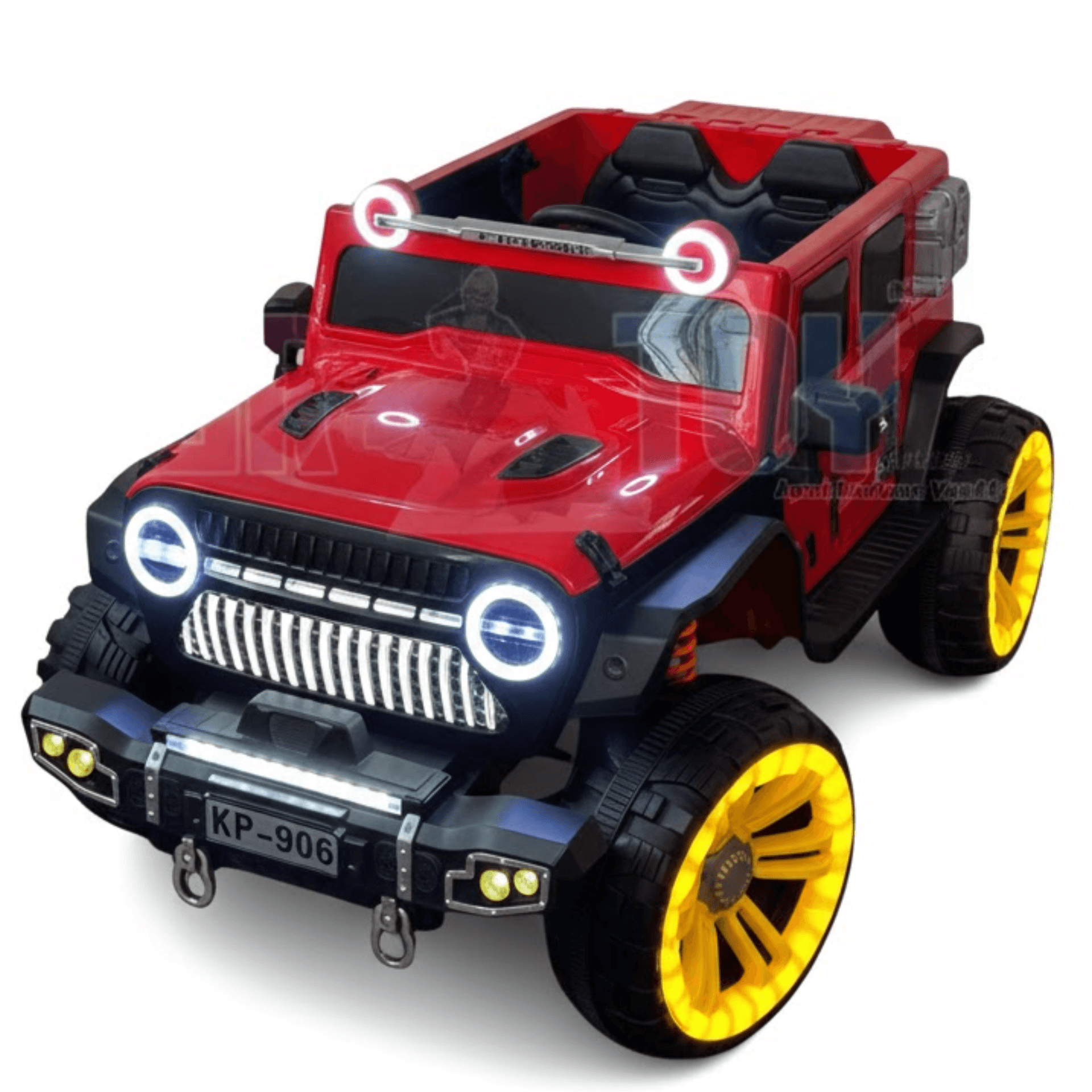 GURTOY® Electric Ride-On Jeep for Kids- Remote Control Car with LED Lights & Music