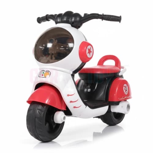 GURTOY® Futuristic Electric Ride-On Scooter for Kids – Space Theme with LED & Music