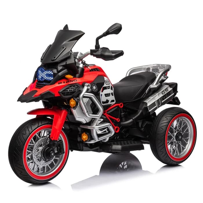 GURTOY® Electric Battery Ride-On Bike for Kids | 12V LED Music Motorbike – Black Adventure