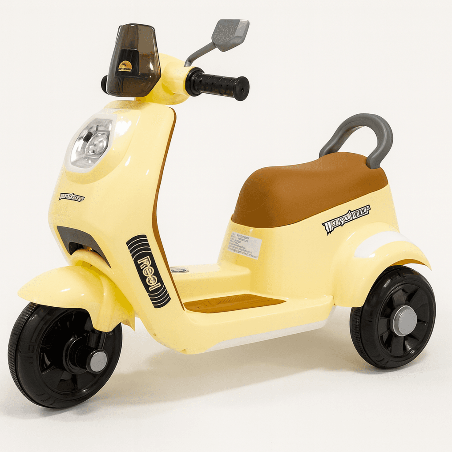 GURTOY® Kids Ride-On Electric Scooter with LED Headlight – 3-Wheel Battery Operated Vespa Style Bike for Toddlers, Comfortable Seat, Safe Footrest & Easy Handle Grip Indoor Outdoor