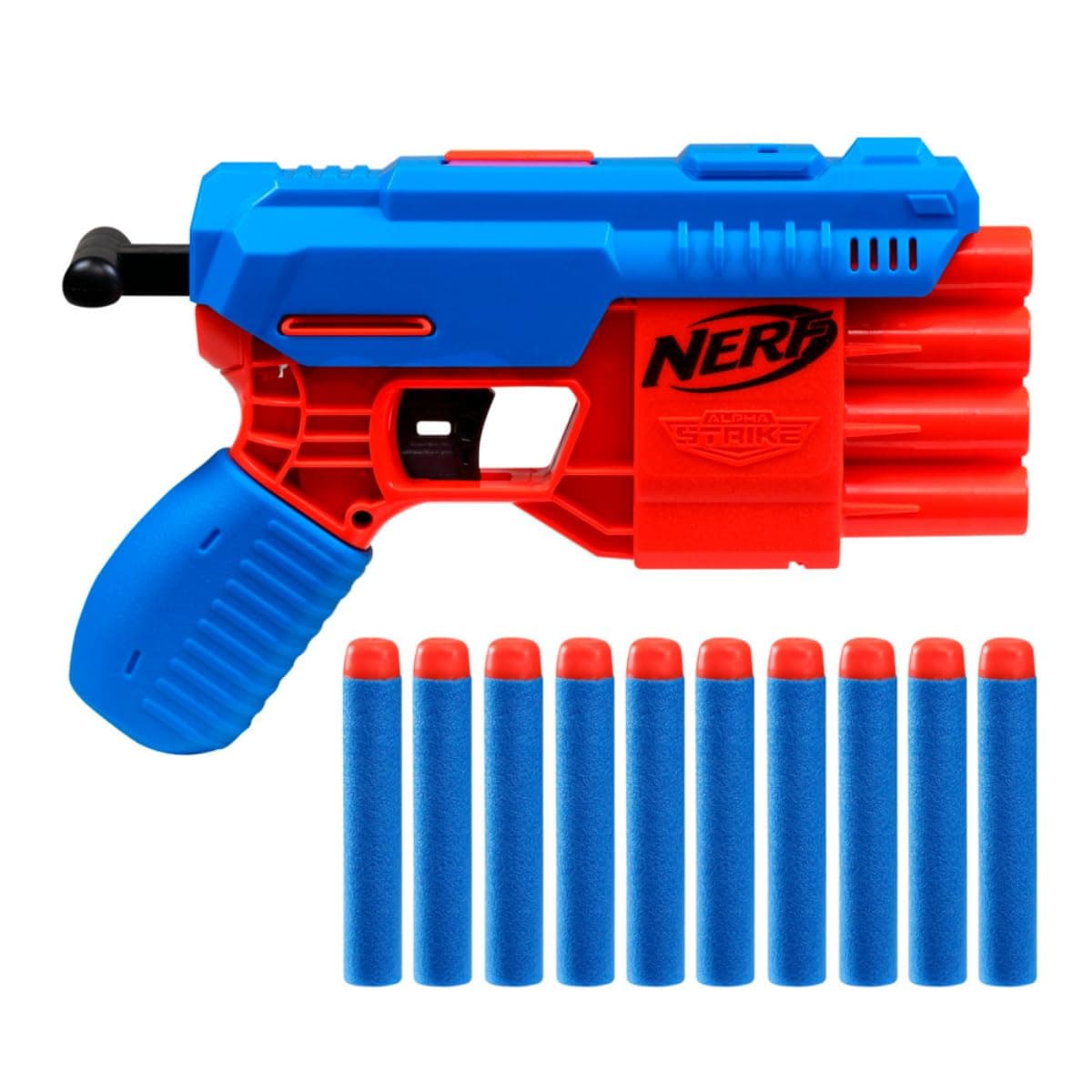 Nerf Alpha Strike Fang QS-4 Toy Blaster, 4-Dart Blasting Fires 4 Darts in a Row