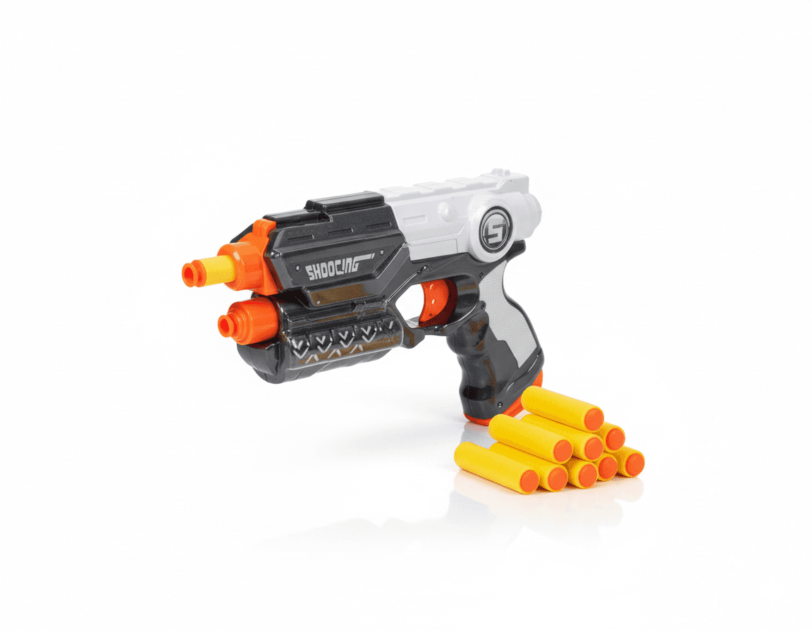 GURTOY® Rapid-Fire Soft Bullet Pistol Blaster with 6 Foam Darts