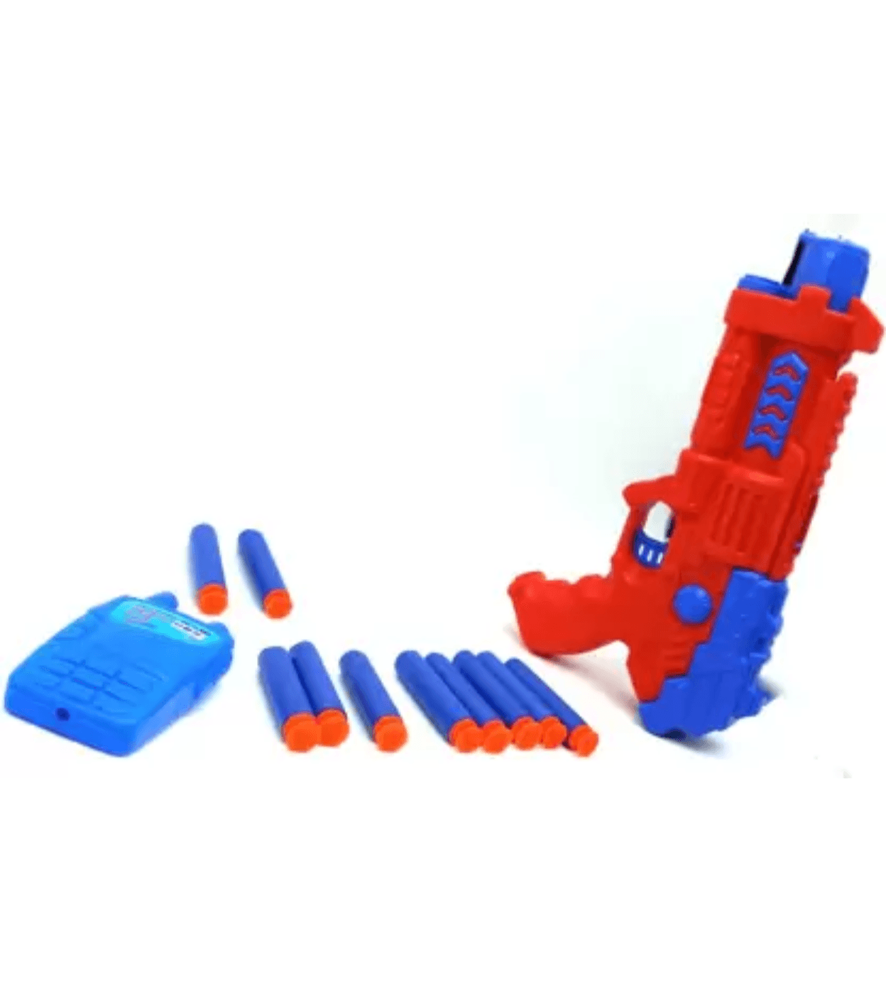 High Fire Speed Soft Dart Toy Gun For Kids With 10 Super Dart And Dummy Walkie Talkie Set Darts & Plastic Bullets (Multicolor)