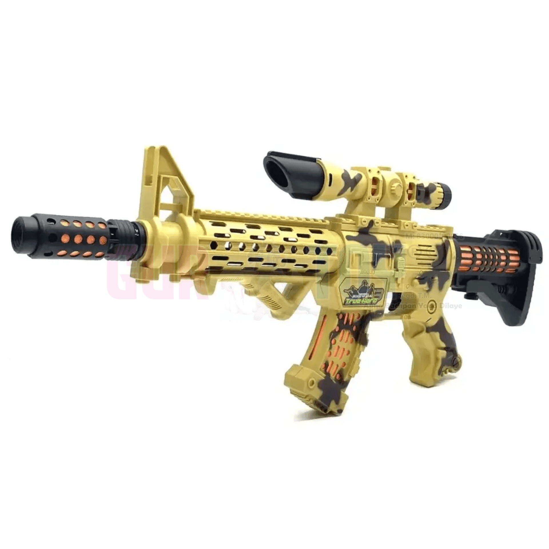 GURTOY® Acousto-Optic Assault Toy Gun – Realistic Military-Style Rifle with Light & Sound Effects