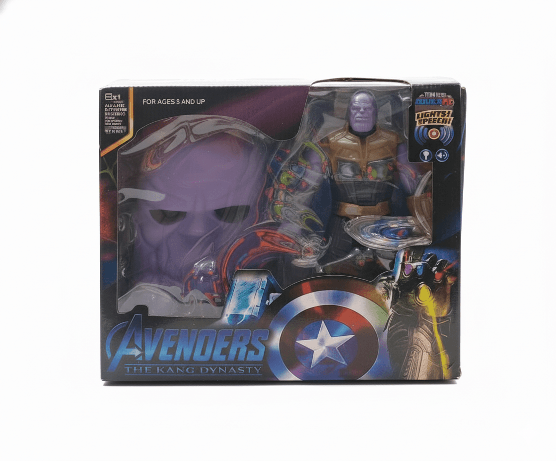 GURTOY® Mighty Avengers Thanos 2-in-1 Action Figure Set - Lights & Speech Kids Toy