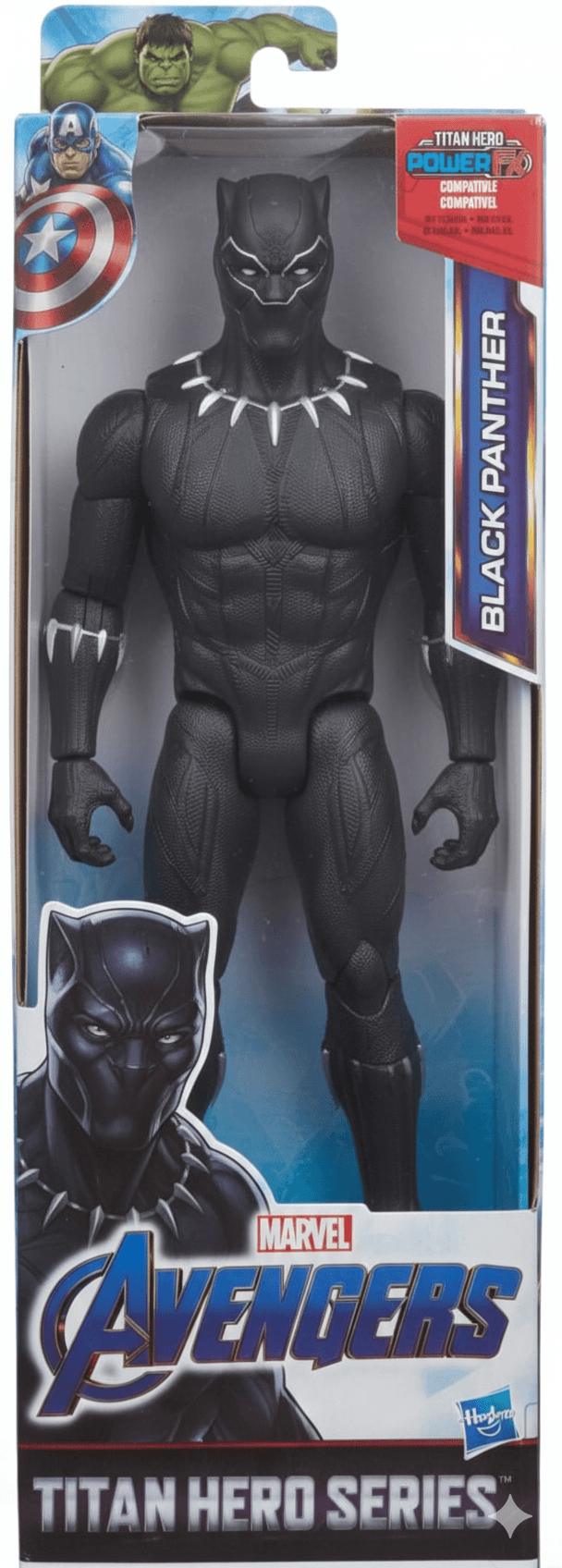 GURTOY® Unleash Wakanda Power: Marvel Avengers Black Panther Titan Hero Series 12-inch Action Figure | Power FX Compatible