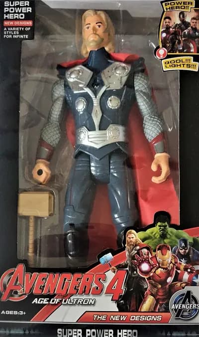 GURTOY® Avengers Thor Action Figure with Light-Up Chest & Hammer