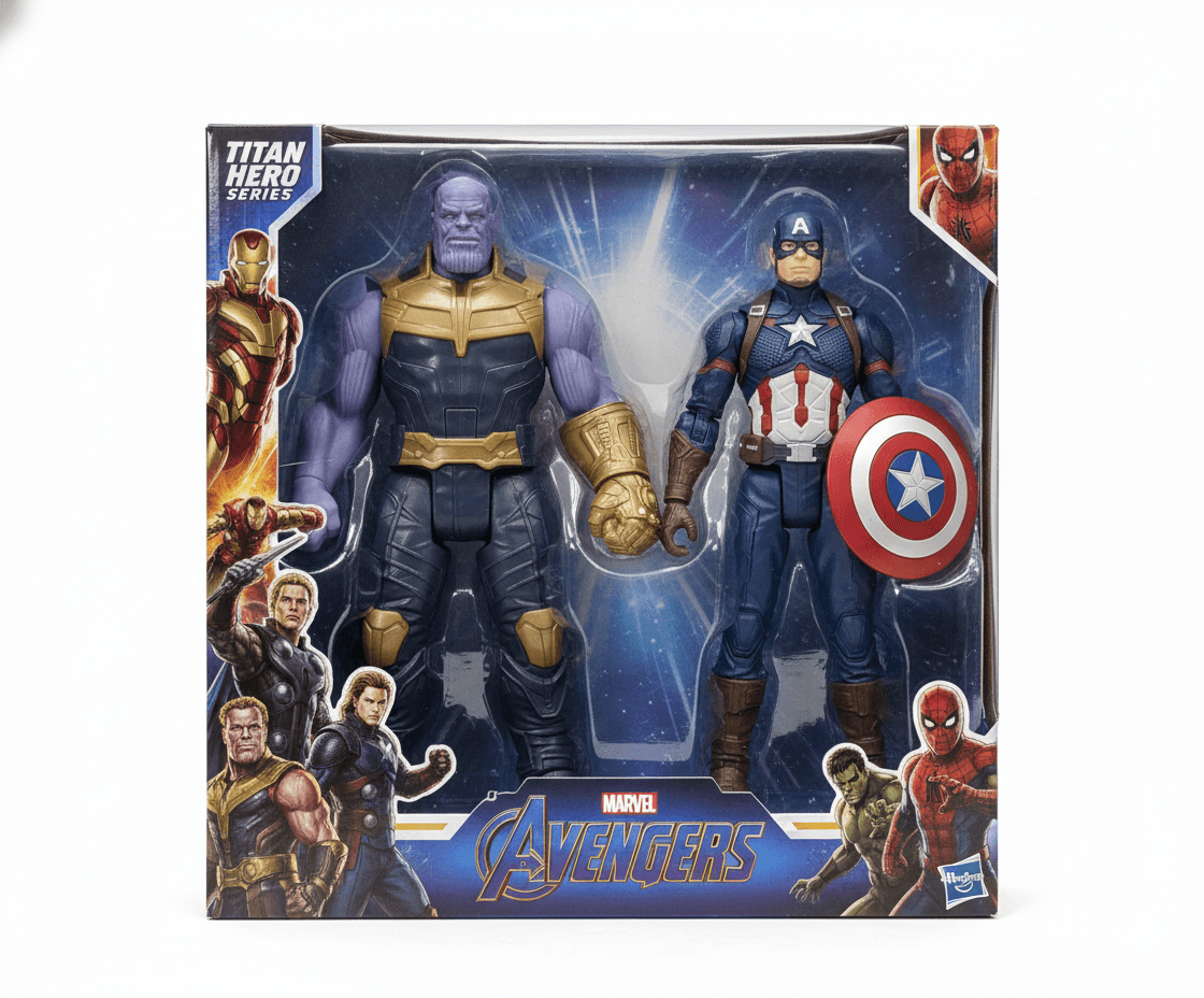 Epic Marvel Avengers Thanos vs. Captain America Action Figure Set for Kids