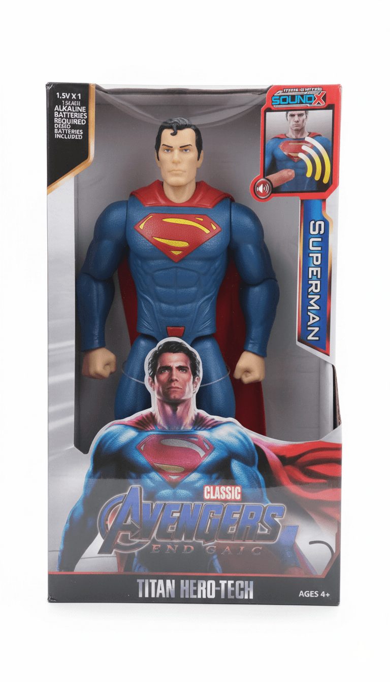 GURTOY® Superman Titan Hero-Tech SoundX Action Figure – Epic Superhero Toy for Kids 4+