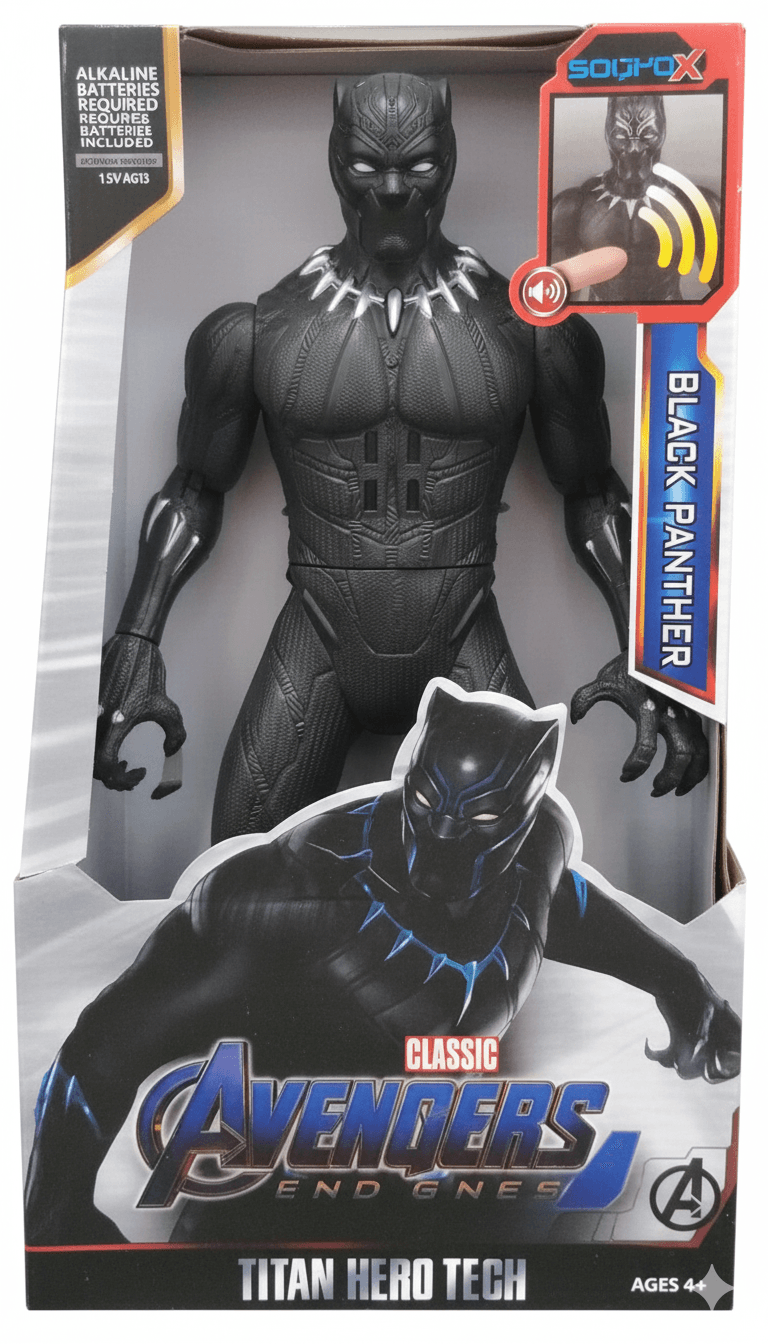 GURTOY® Roar into Action! Marvel Avengers Black Panther Titan Hero Tech Sound FX Figure