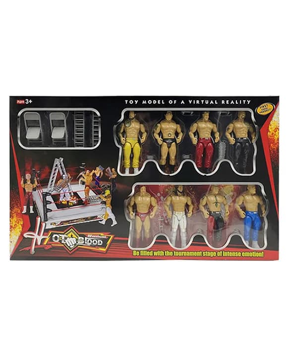 GURTOY® Pro Wrestling Champions Action Figure Playset (8 Figures & Accessories)