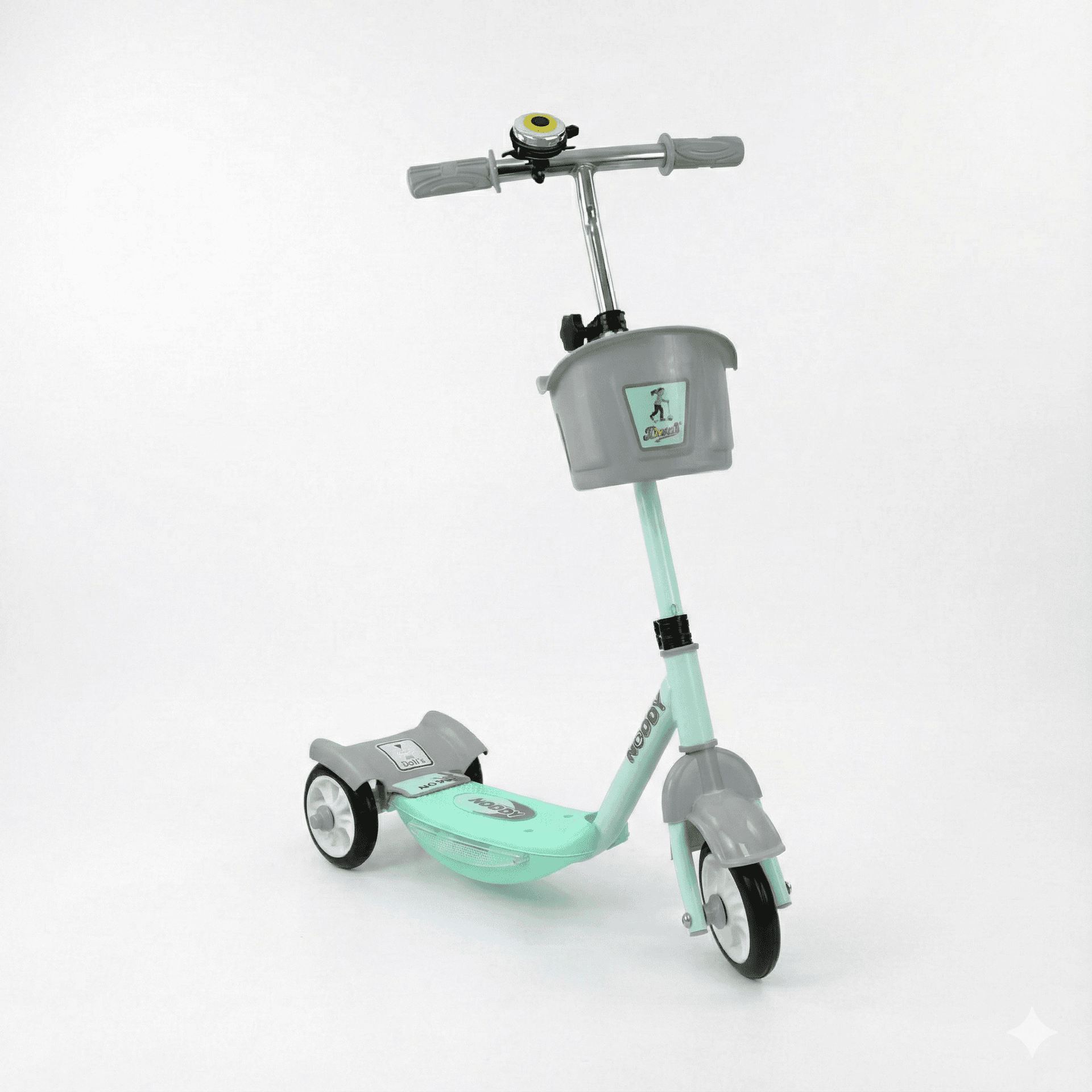 Kids 3-Wheel Scooter with Front Basket | Adjustable Handle | Stable Ride for Toddlers