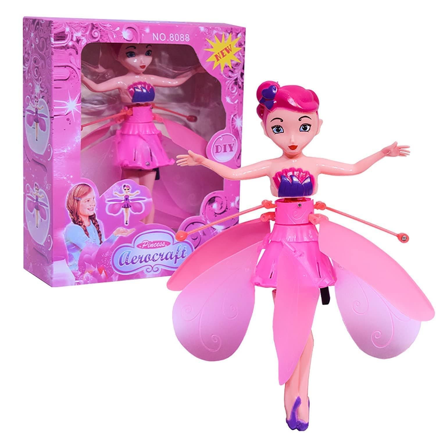 Magic Flying Fairy Princess Doll with Spinning Skirt | Battery Operated Interactive Flying Toy for Girls
