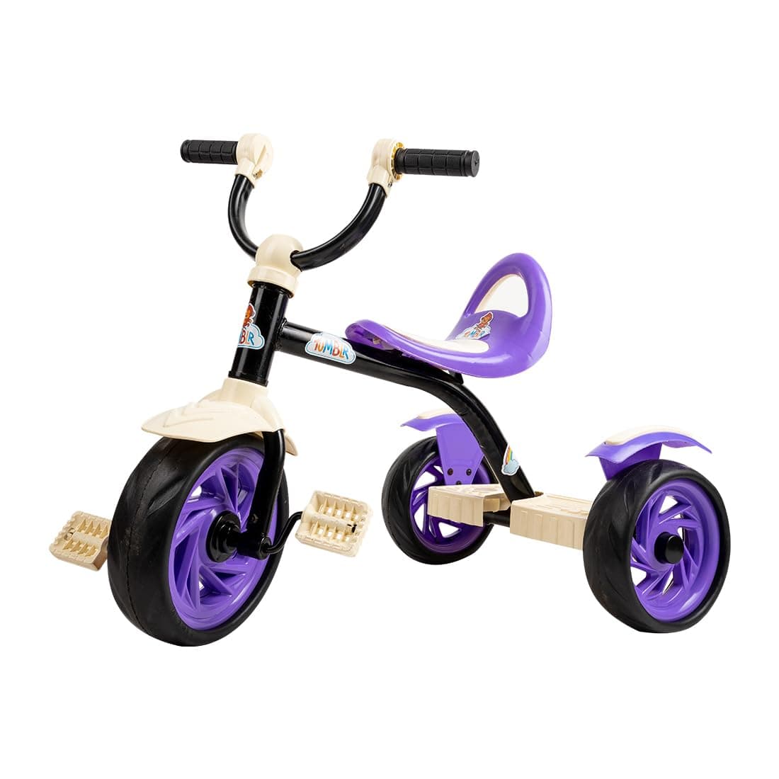 Kids Tricycle with Steel Frame & Backrest – Heavy Duty 3 Wheel Cycle (1.5 to 5 Years, 50kg Capacity)