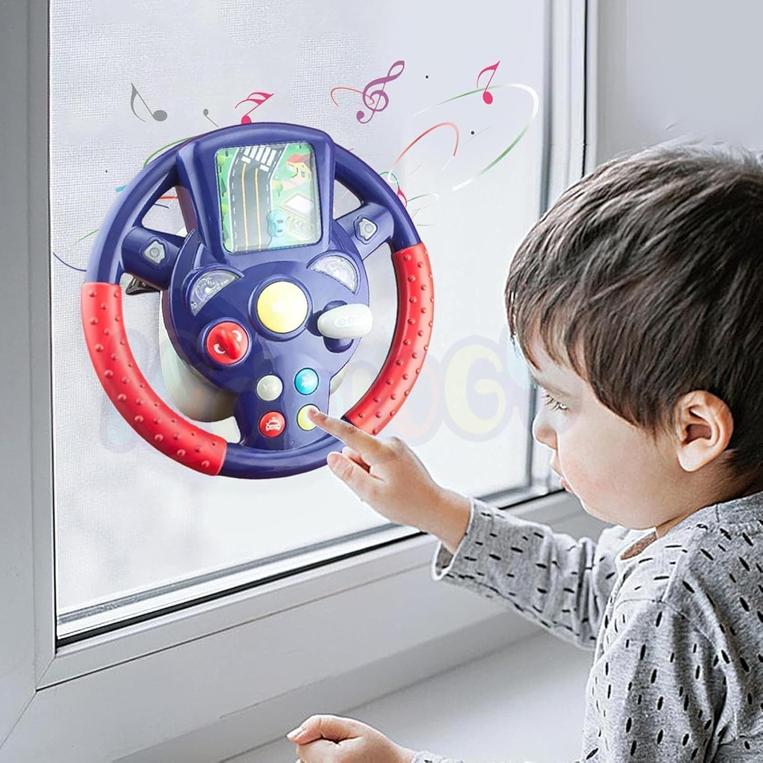 GURTOY® Little Driver Kids Steering Wheel Toy with Lights & Music