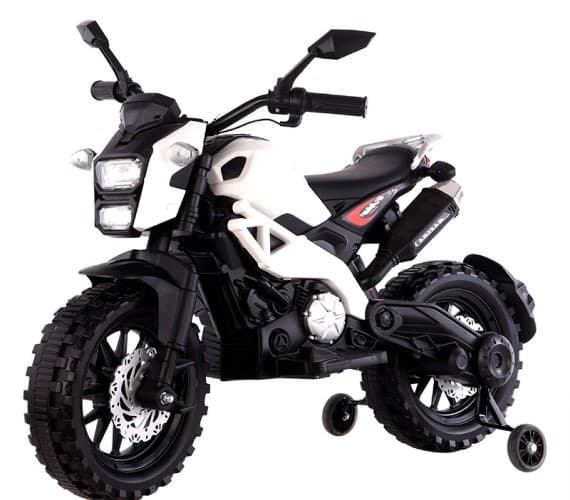 GURTOY® Kids Electric Bike with Training Wheels -On Motorcycle for Kids