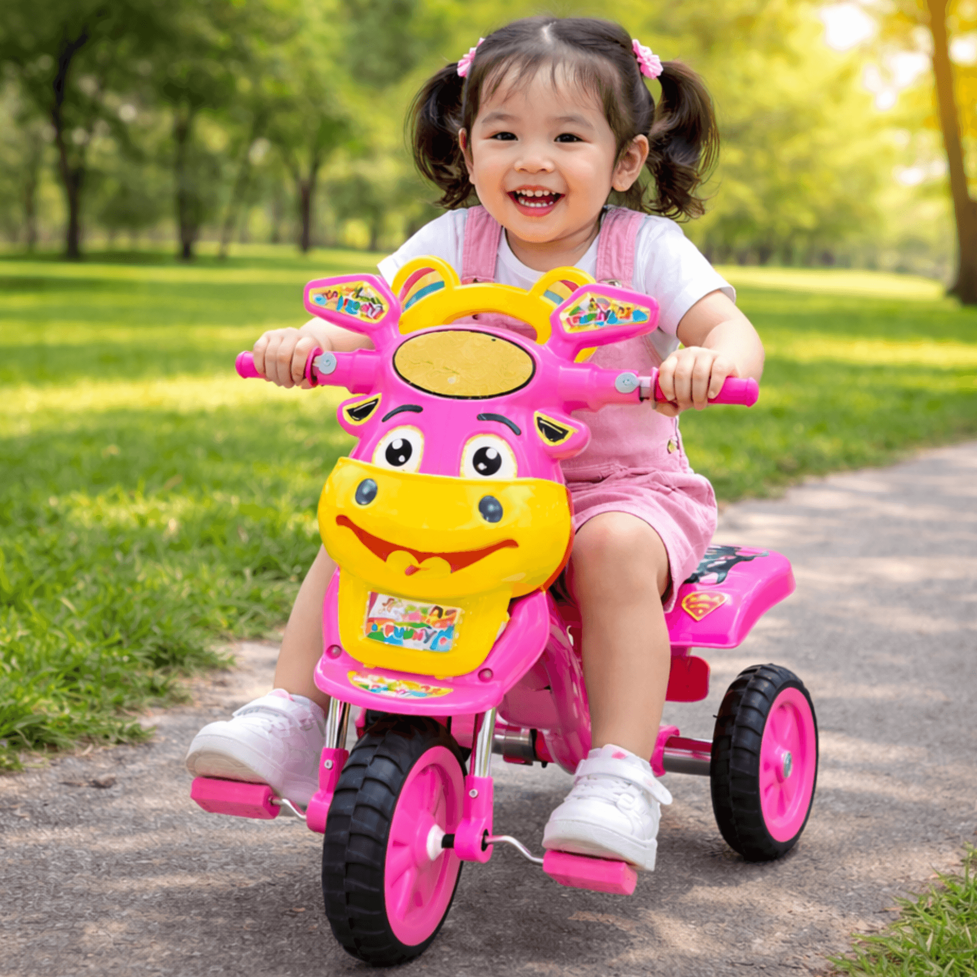 GURTOY® Bunny Style Kids Tricycle for 2–5 Years | Cartoon Blue Ride-On with Pedals & Backrest Seat | Safe 3-Wheel Toddler Cycle for Indoor & Outdoor Play