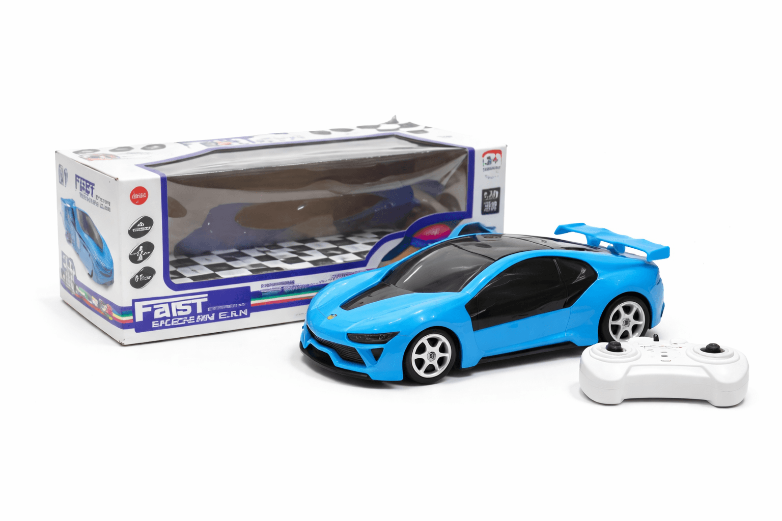 GURTOY® Turbo Speed Blue Remote Control Sports Car for Kids - Thrilling Fun!