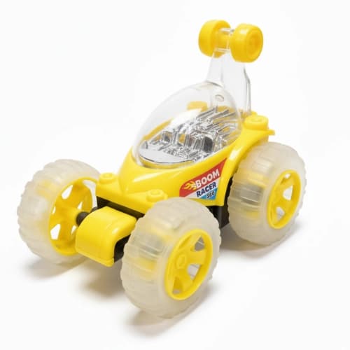 GURTOY® Boom Racer 360° Stunt Car – Yellow | High-Speed Friction Powered Toy Car for Kids