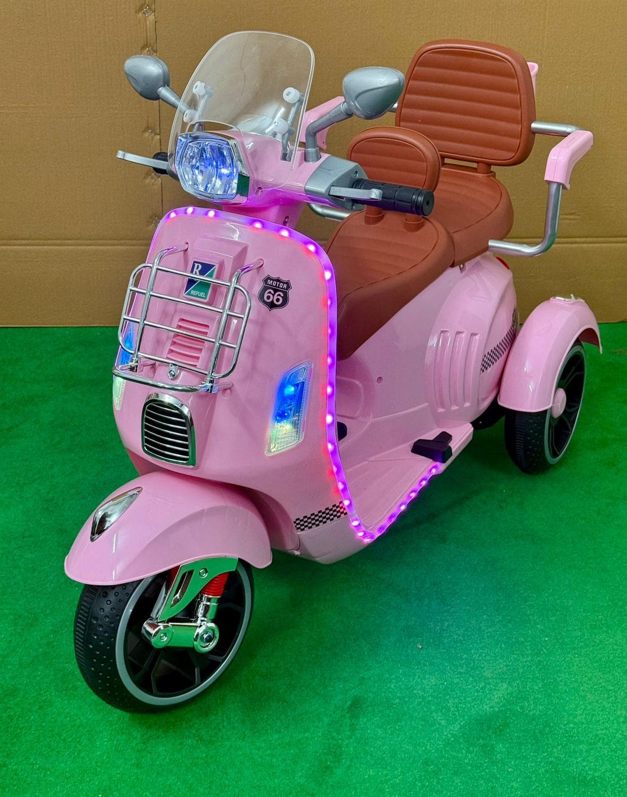 GURTOY® Kids Electric Scooter Bike with LED Lights & Music
