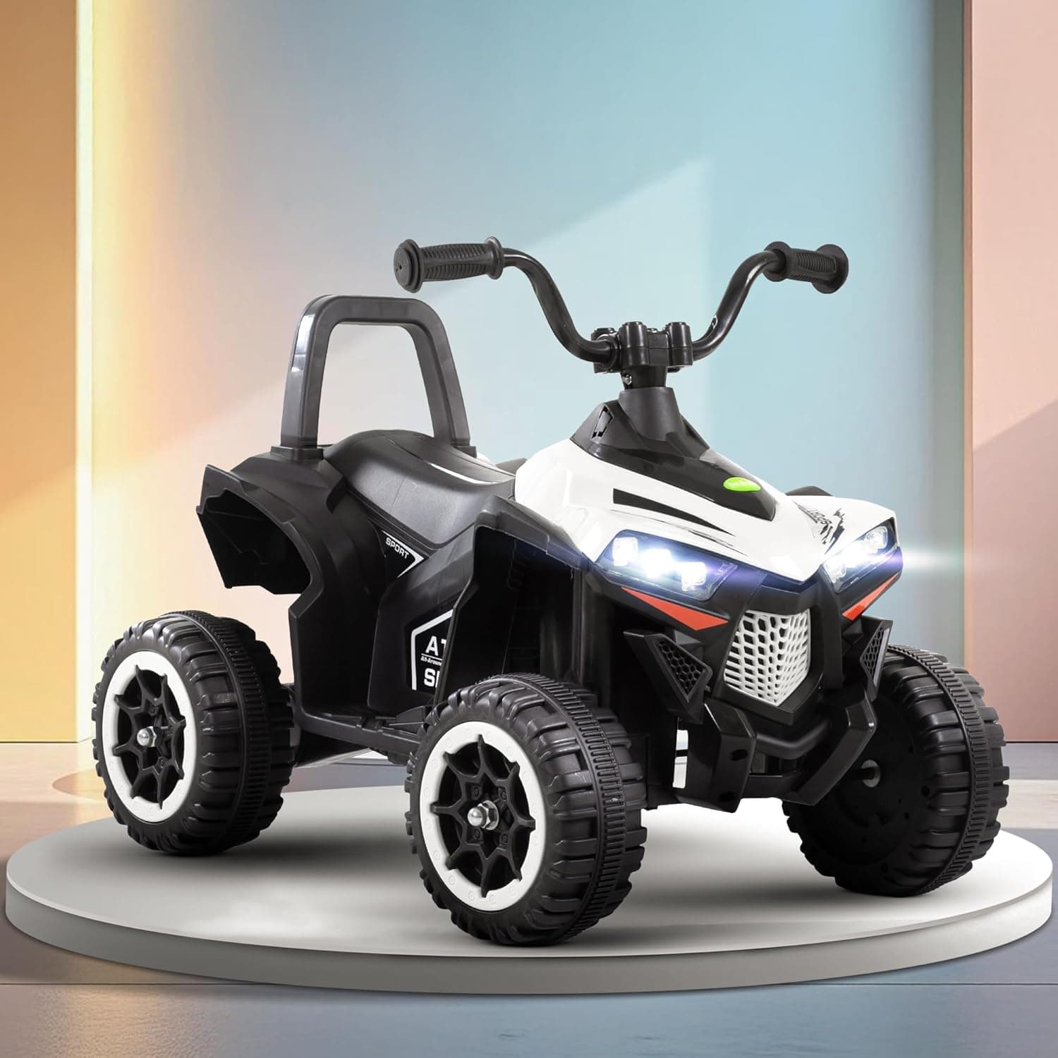GURTOY® Kids Electric ATV Ride-On Car with LED Lights & Handle