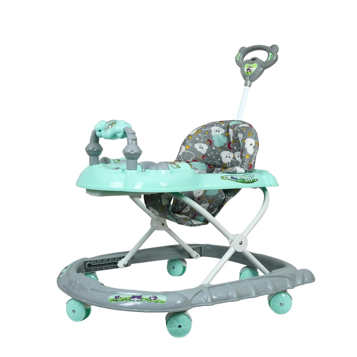 GURTOY® Baby Walker with Push Handle & Musical Toy Tray
