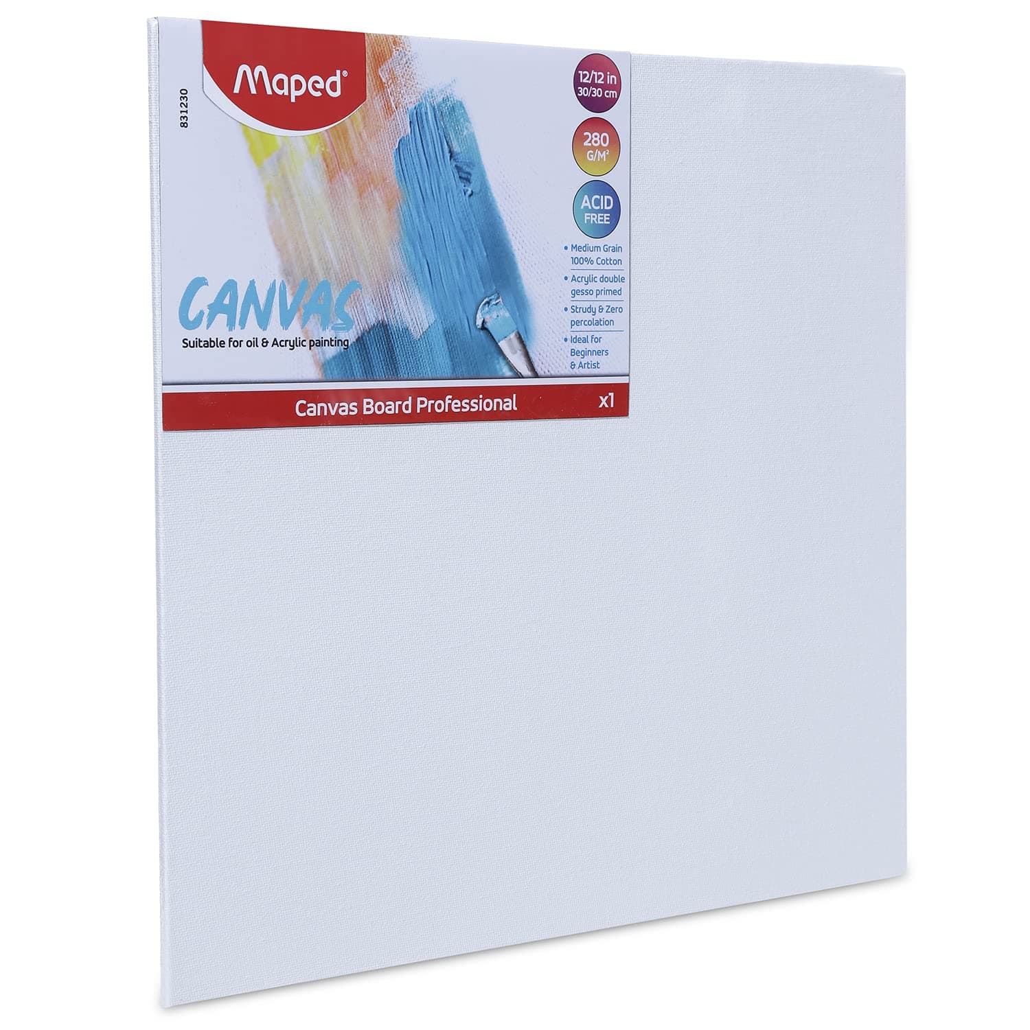 GURTOY® Kids Painting Canvas Board 12x12 Inch | Art Canvas for Acrylic & Oil Painting