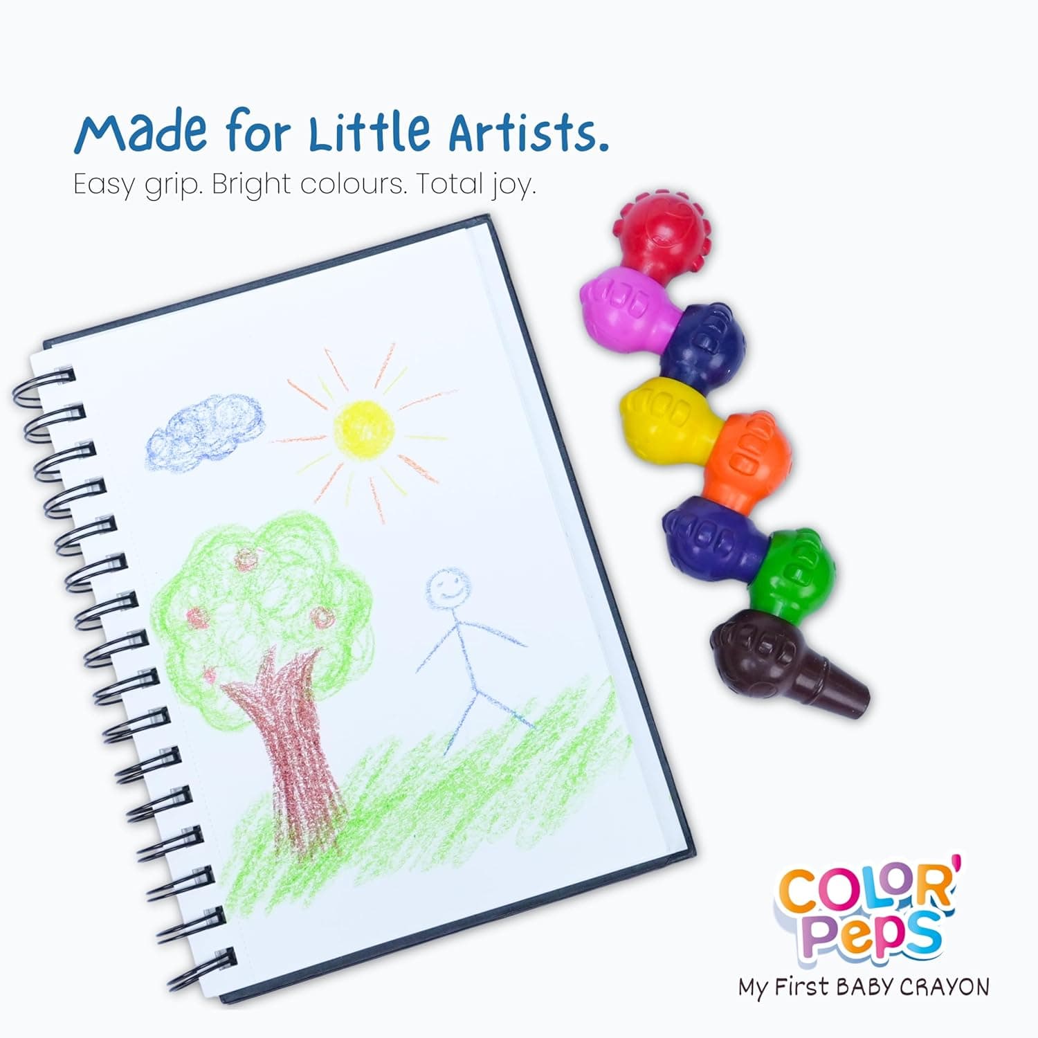 GURTOY® Baby Crayons for Kids (8 Colors)