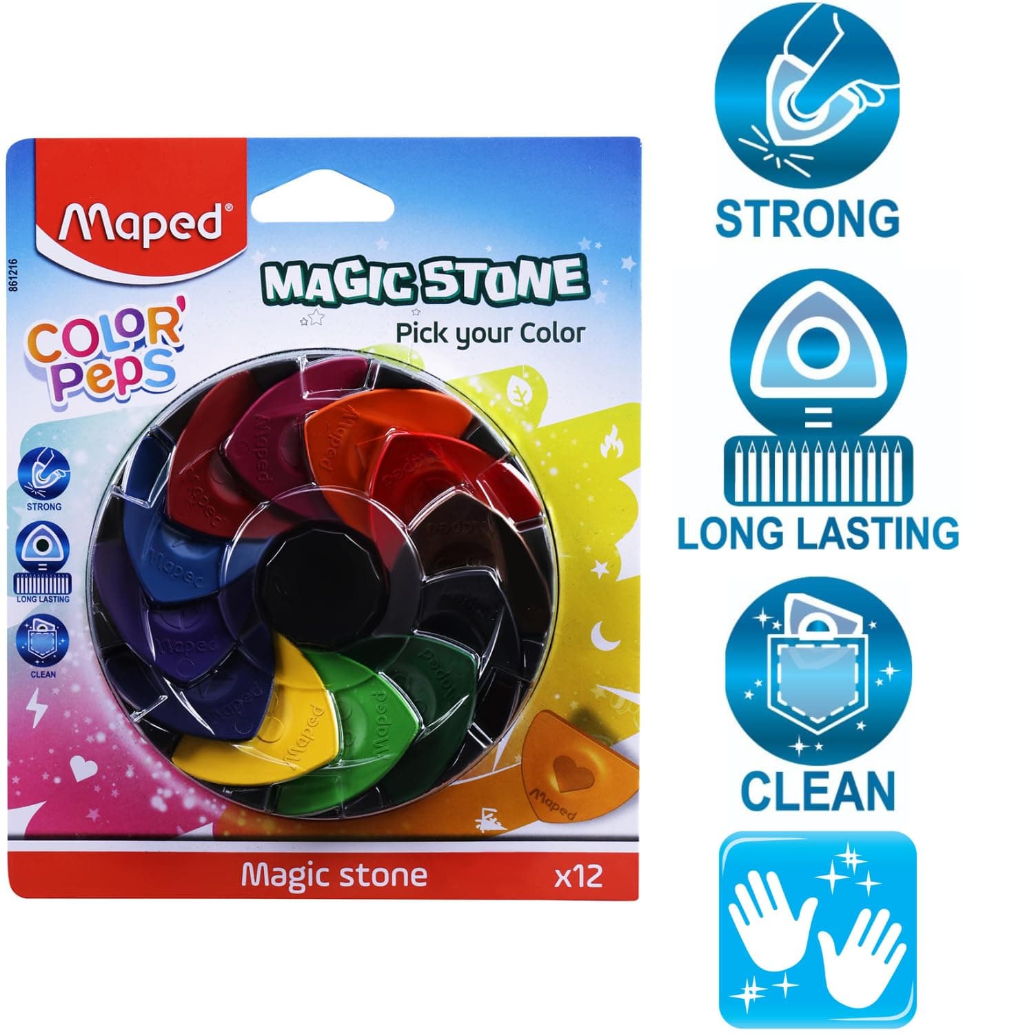 GURTOY® Magic Stone Crayons for Kids (12 Colors)