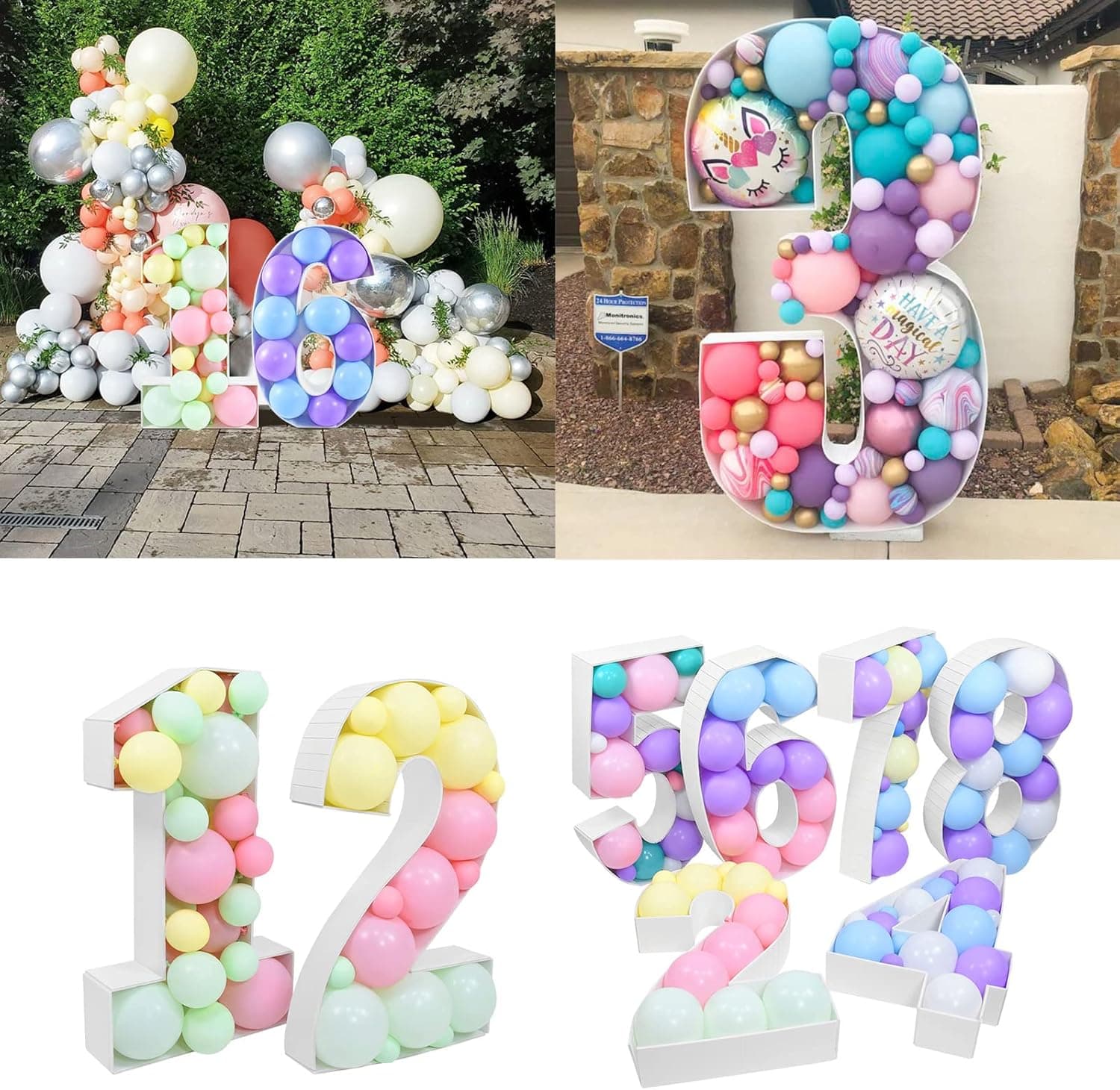 GURTOY® Balloon Number Stand Birthday Decoration for Kids Party (1-9 Numbers)