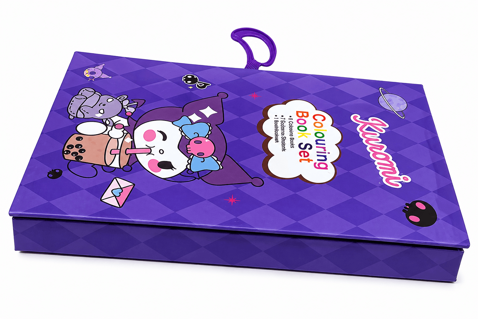 GURTOY® Kuromi Colouring Book Set for Kids with Scratch Art & Activity Kit