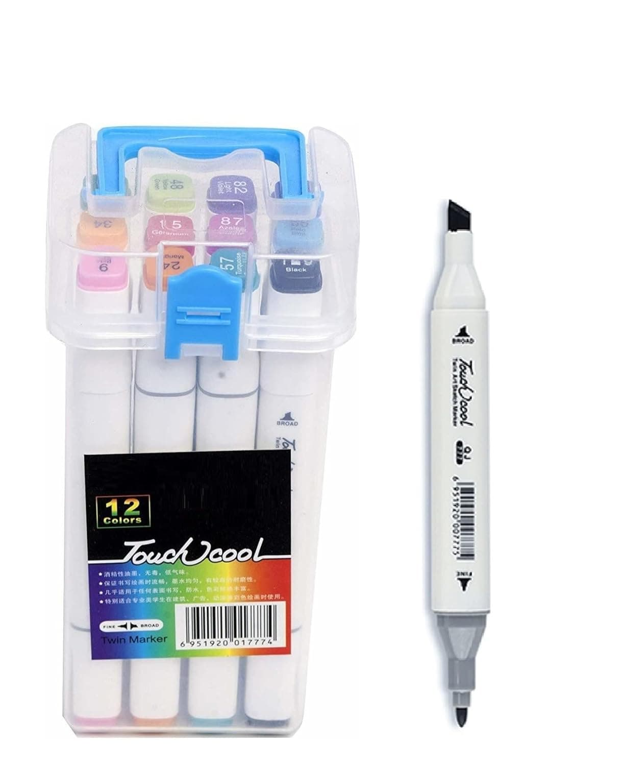 GURTOY® 48 Colors Dual Tip Marker Pen Set for Kids Drawing & Art Craft