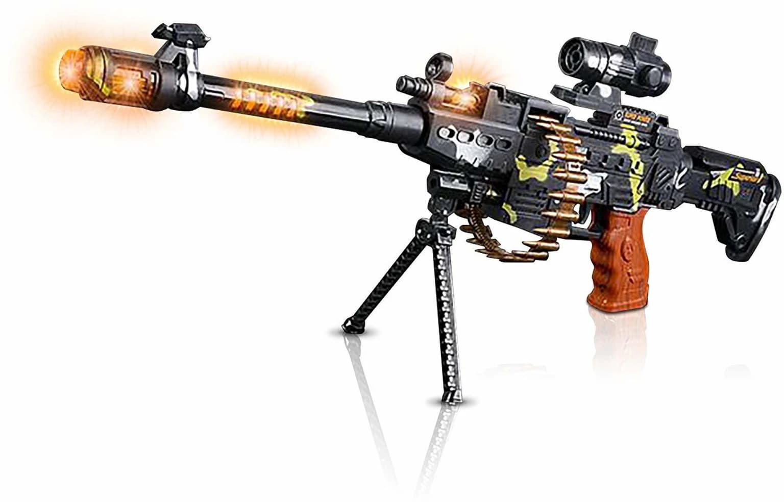 GURTOY® Electric Toy Machine Gun for Kids with Lights, Sound & Rotating Bullets