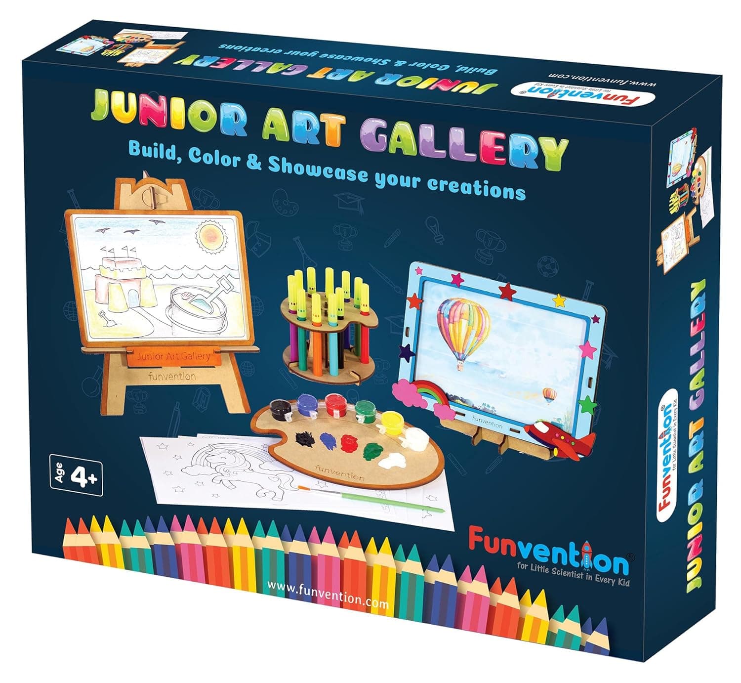 GURTOY® Junior Art Gallery Painting Kit for Kids | Creative Drawing & Coloring Set