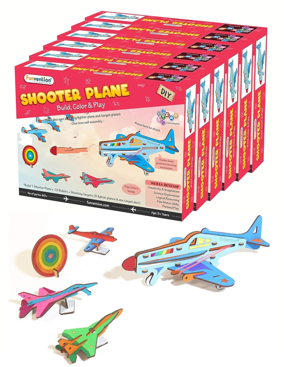 GURTOY® DIY Shooter Plane STEM Learning Kit for Kids
