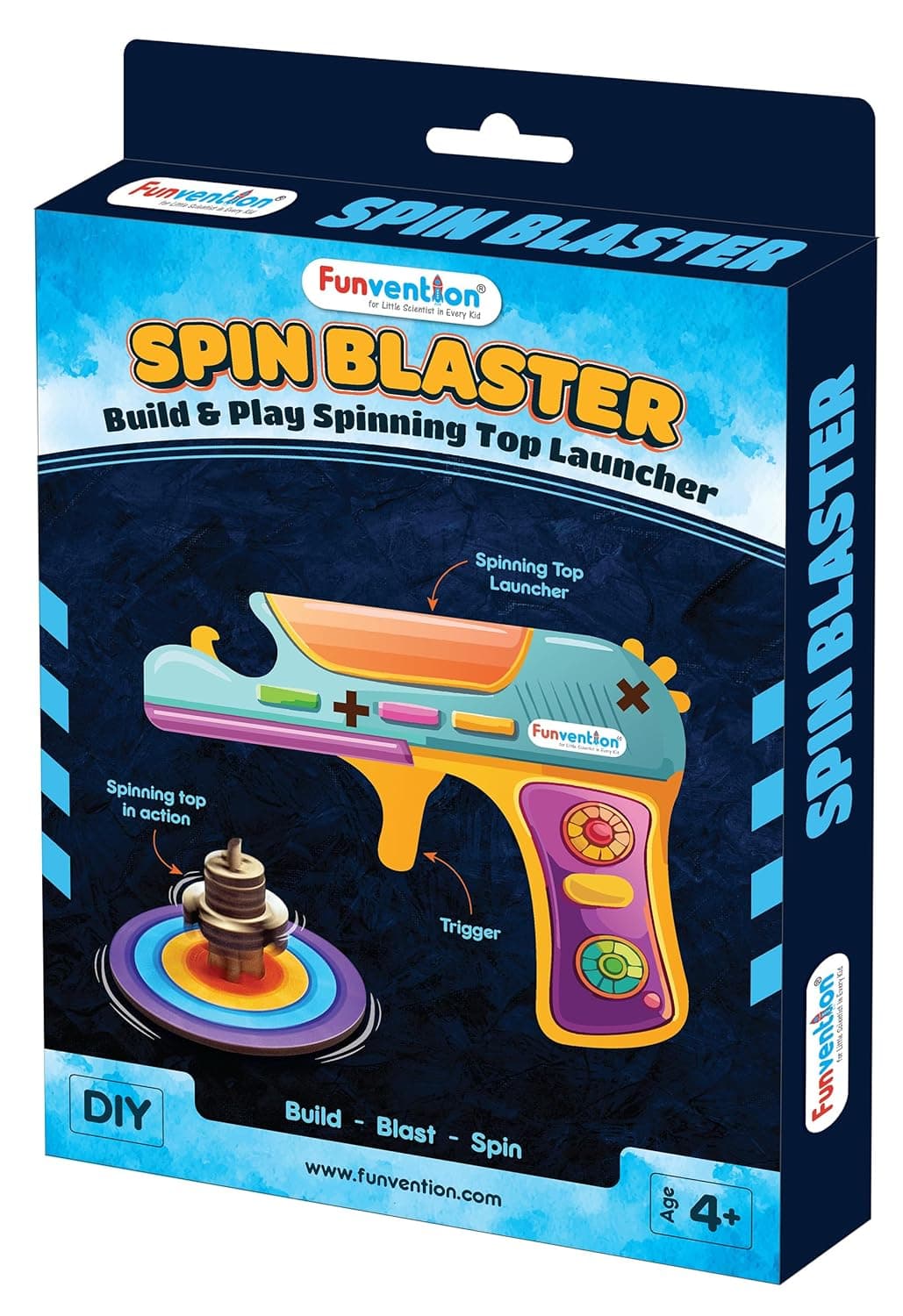 GURTOY® DIY Spin Blaster Spinning Top Launcher Toy for Kids