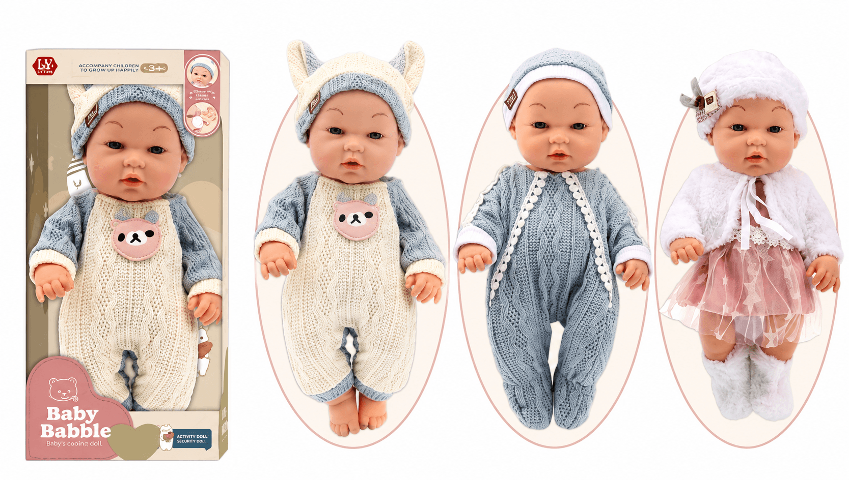 GURTOY® Baby Babble Soft Body Baby Doll for Kids – Cute Talking Style Doll Toy Set