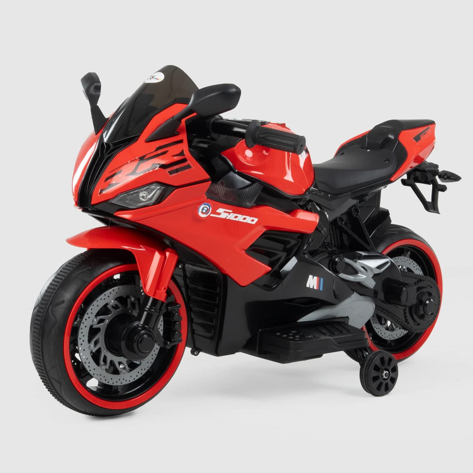 GURTOY® Battery Operated Sports Bike for Kids with Music & LED Lights – Red Ride-On Bike for Boys & Girls