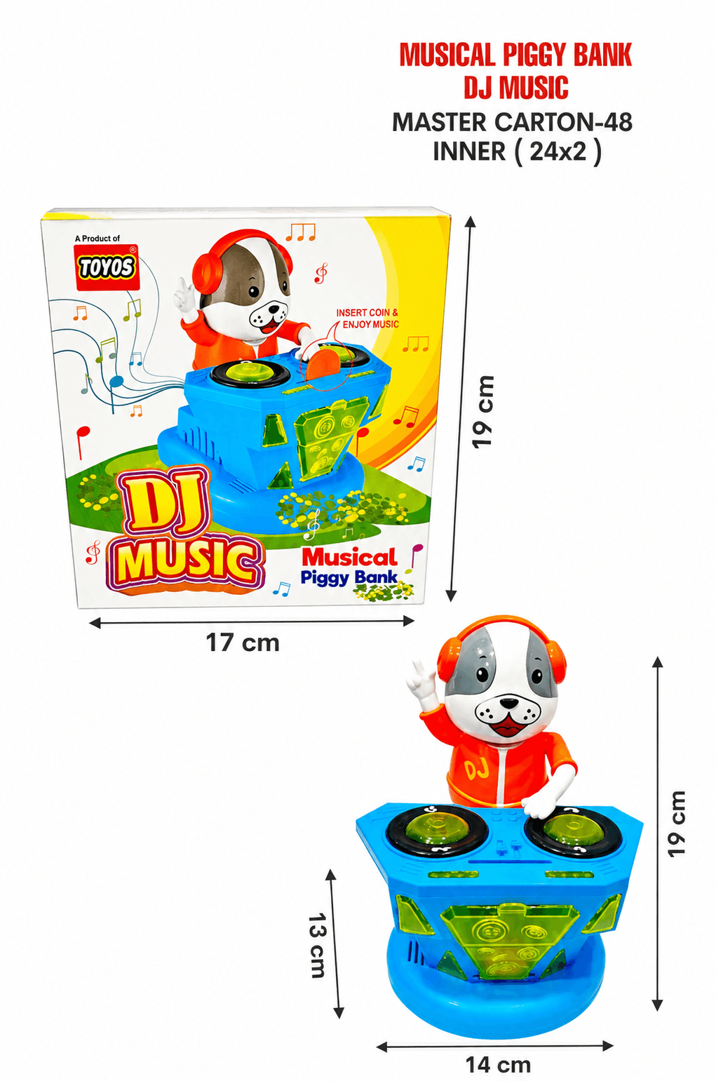 GURTOY® DJ Musical Piggy Bank for Kids