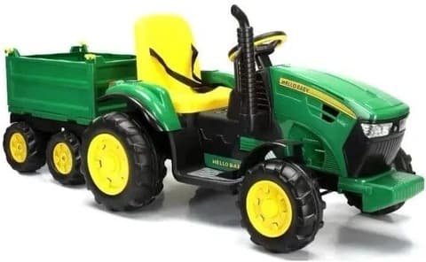 GURTOY® Battery Operated Kids Ride-On Tractor with Trailer | Electric Farm Tractor Toy for Kids (1–5 Years)