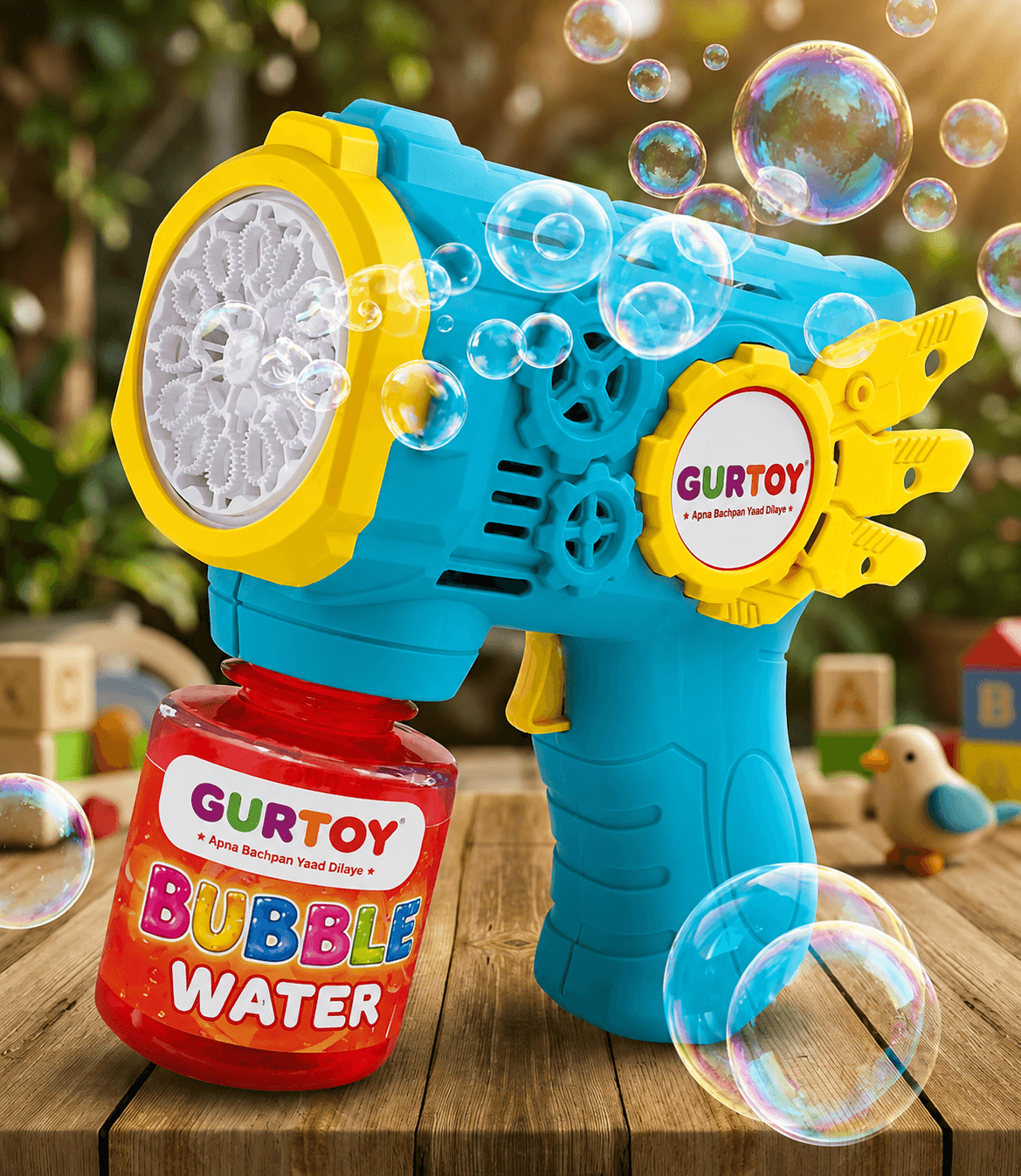 GURTOY® Bubble Mania Bubble Solution Refill Bottle for Bubble Guns | Premium Non-Toxic Bubble Liquid for Kids (3+ Years)