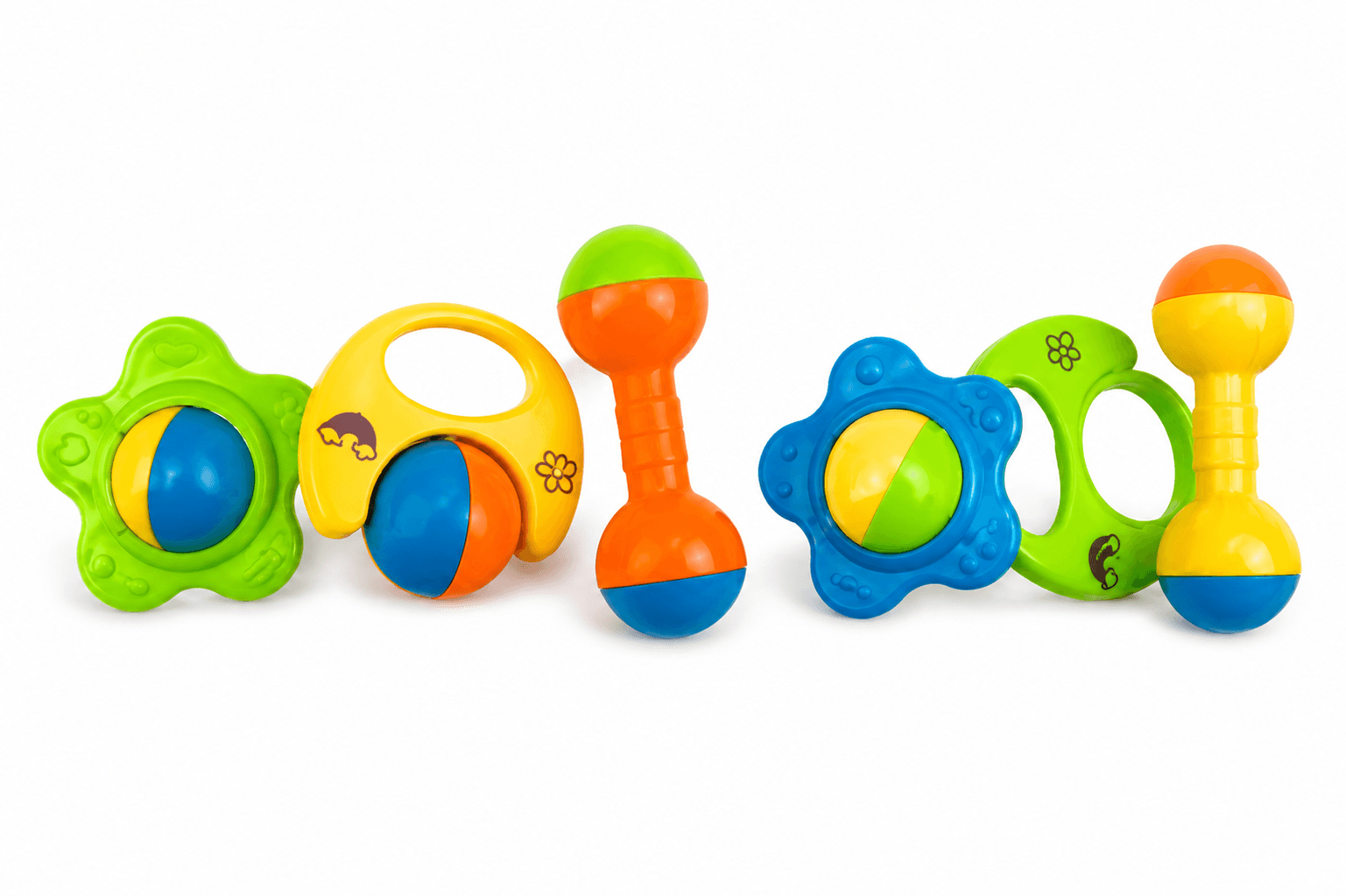 GURTOY® Color Pop Baby Rattle Toy Set | Educational Hand Rattles for Newborns & Infants (0–12 Months)