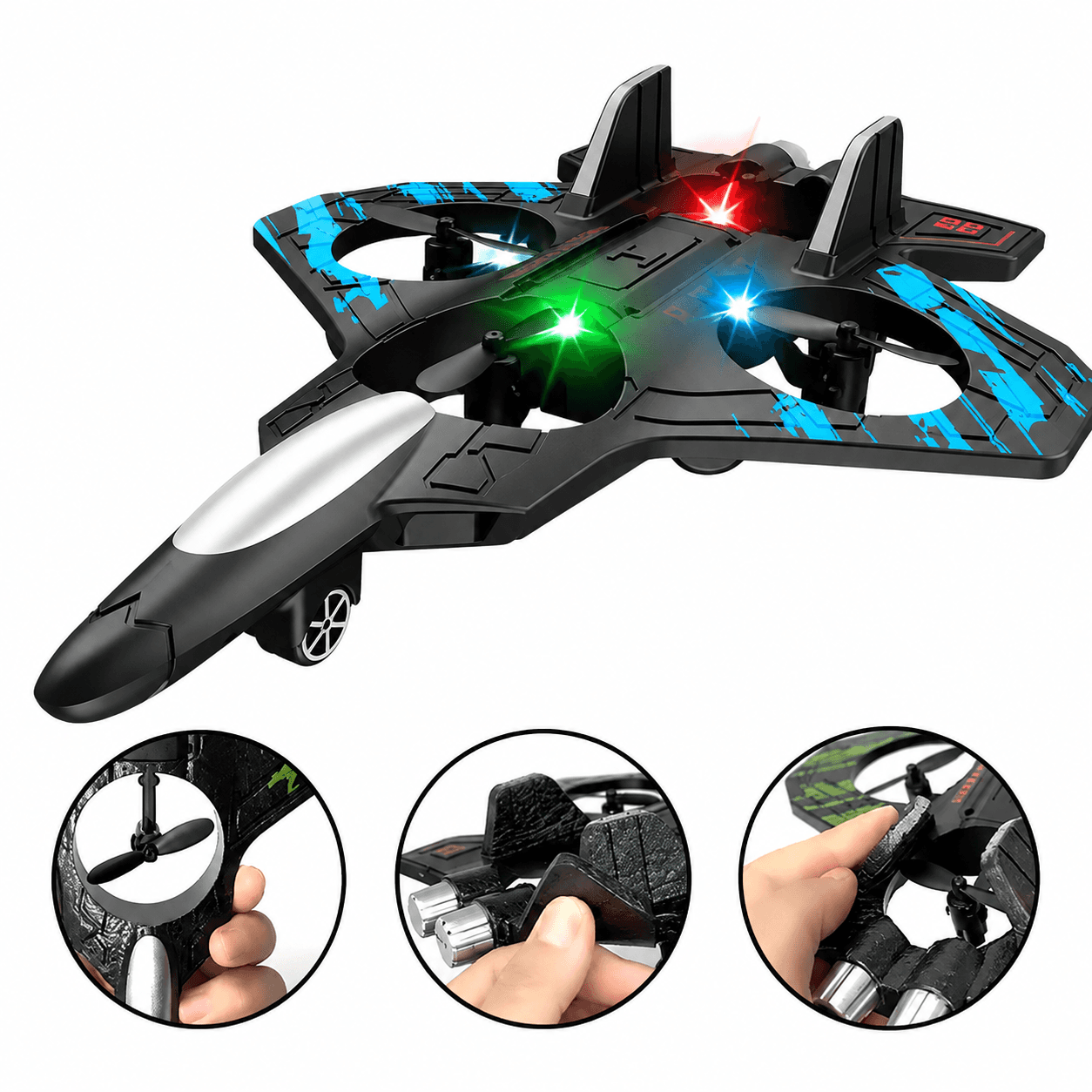GURTOY® Star Fighter Remote Control Drone Plane Toy