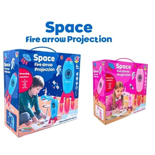 GURTOY® Space Fire Arrow Projection Drawing Machine Toy for Kids with Creative Learning Fun Primary Keyword: Projection Drawing Toy for Kids