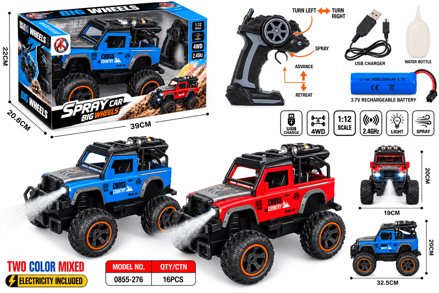 GURTOY® Remote Control Off-Road Car