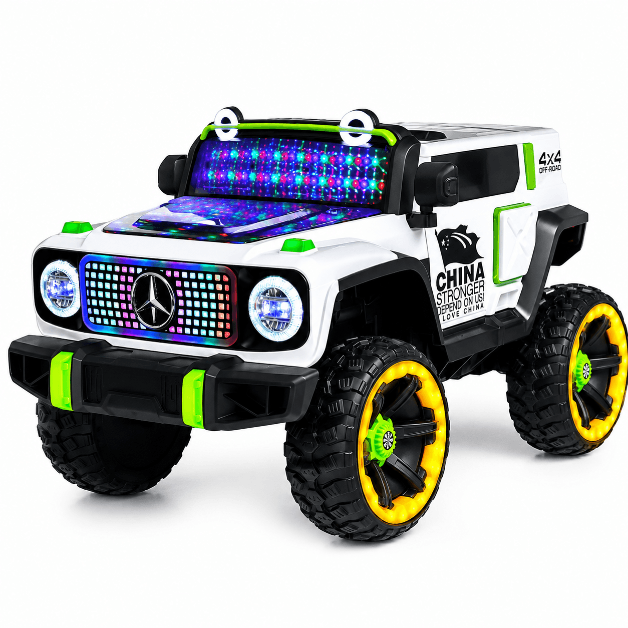 GURTOY® 4x4 Electric Ride On Jeep Car for Kids with LED Lights